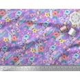 thumbnail image 3 of Soimoi Purple Cotton Duck Fabric Artistic Leaf & Floral Decor Fabric Printed Yard 42 Inch Wide, 3 of 3