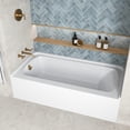 thumbnail image 3 of Streamline NAL-5420-BGL 60 in. x 30 in. Acrylic Right-Hand Drain Alcove Bathtub in Glossy White With External Drain in Brushed Gold, 3 of 10