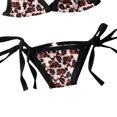 thumbnail image 4 of Baby Girl‘s Leopard Print Bikini Set Halter Bikini Top + Bikini Shorts Set, 4 of 7