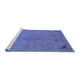 thumbnail image 2 of Ahgly Company Machine Washable Indoor Rectangle Abstract Blue Modern Area Rugs, 7' x 10', 2 of 4