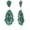 Green Silver, variant on Prom Silver Chandelier Earrings for Women Dangling Hypoallergenic Large Rhinestone Drop Earrings Formal Wedding Jewelry