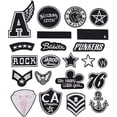 thumbnail image 1 of 22pcs Iron On Patches Patch Stickers Black And White Embroidery Applique Kit, 1 of 2