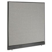Office Partition Panel with Pass-Thru Cable - Gray - 60.25 x 46 in.