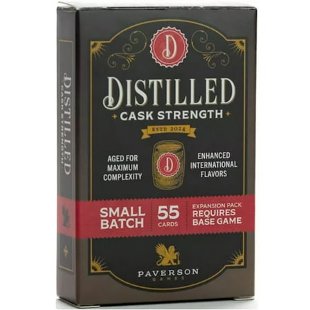 Paverson Games: Distilled: Cask Strength - 55 Card Mini Expansion, Spiritied Strategy Board Game, New Upgrades & Flavors, Ages 14 , 1-5 Players