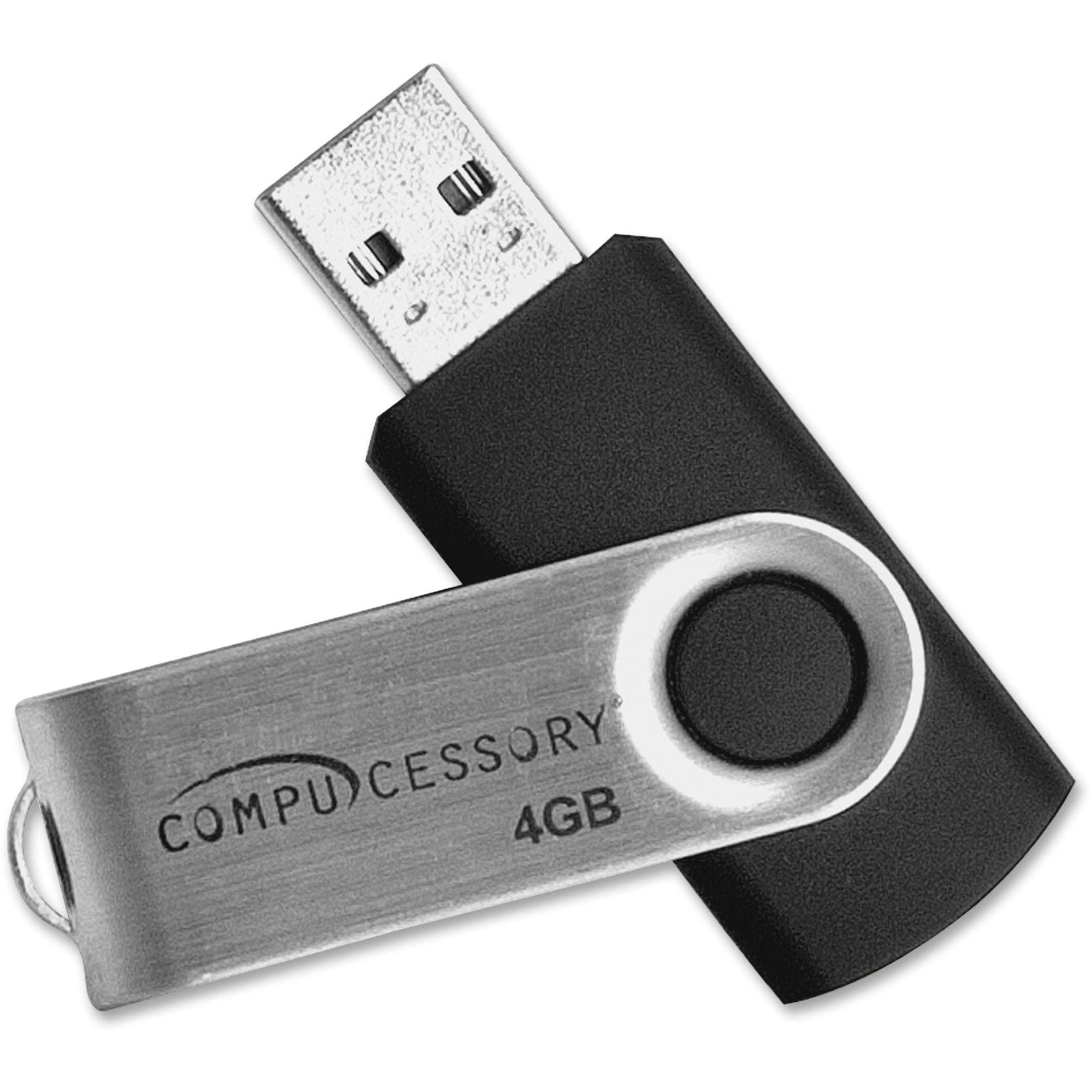 Compucessory, 4GB USB 2.0 Flash Drive, 1 Aluminum Walmart.com