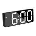thumbnail image 1 of Pantalla LED de despertador digital con control de voz de respaldo de batería Snooze, voz cara negra blanca Sunnimix Despertador, 1 of 8