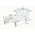 thumbnail image 3 of Modern Black Polyfiber Chaise Bed with Solid Wood Legs for Living Room, 3 of 9
