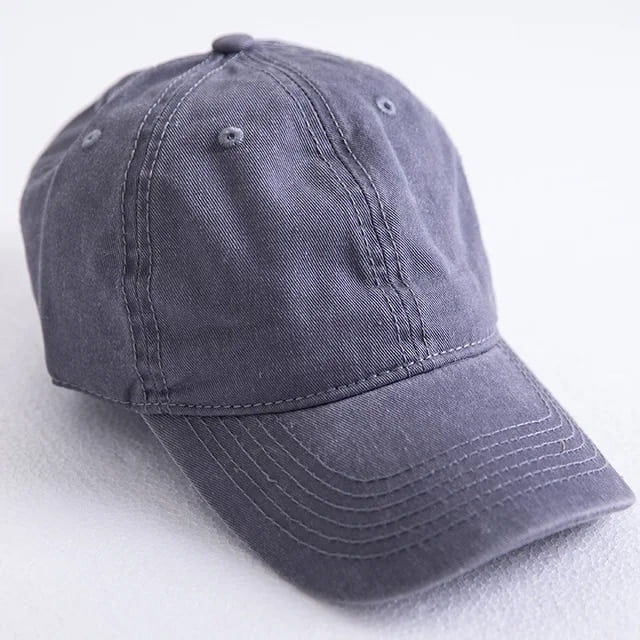LinYooLi New Washed Cotton Pure Color Light Board Women Men Baseball Cap Multi-Color Optional Bone Cap Stitching Dad Hat Sun Hat Travel