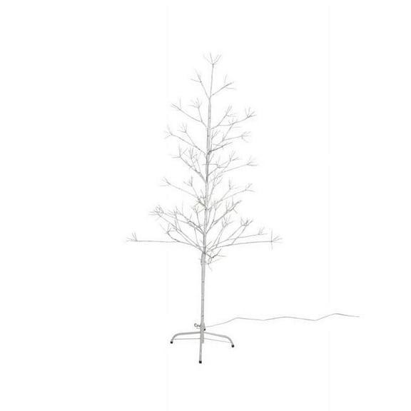 Kurt Adler 5-Foot Pre-Lit White Birch Twig Artificial Christmas Tree, Warm White LED Lights