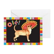 CafePress - Fiesta Chihuahua - Greeting Card, Blank Inside Glossy
