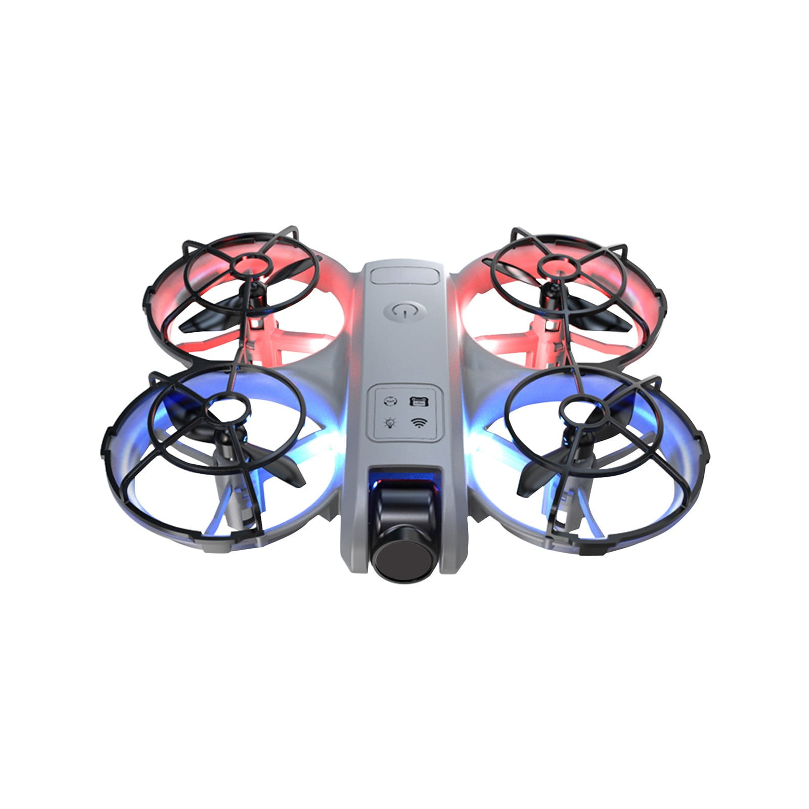 LED Light Drone with Altitude Hold, Headless Mode and One Key Takeoff, 2.4G RC Quadcopter for Boys Girls, Beginner-Friendly Flying Toy with Propeller Guards and 3 Speeds