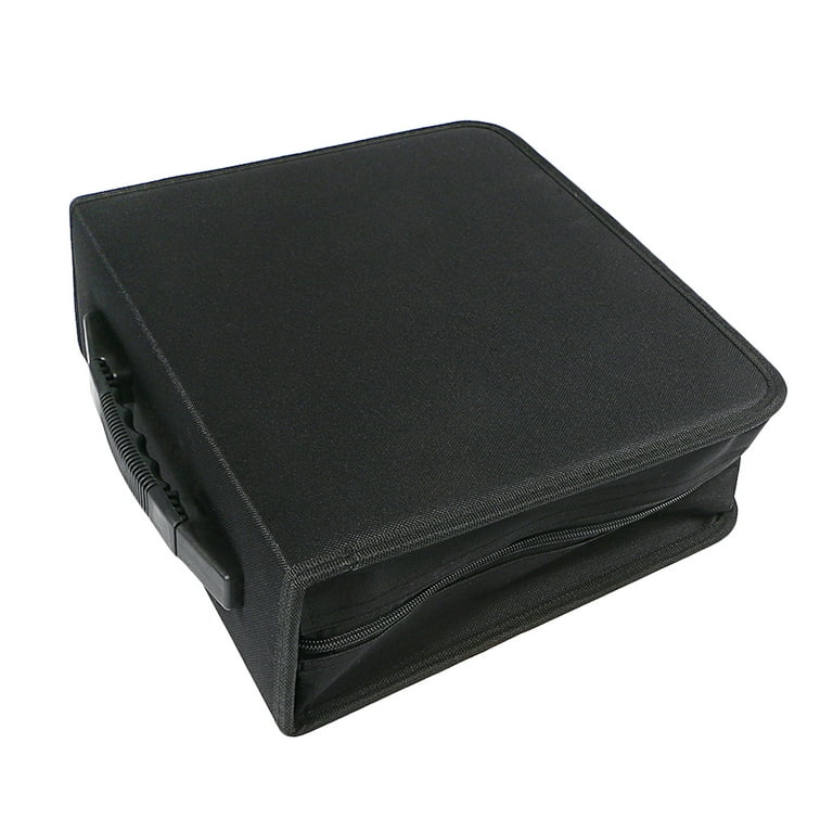 Nuolux 320 Discs Portable CD DVD Wallet Holder Bag Case Album Organizer Media Storage Box(Black), Size: 38
