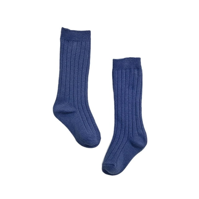 WEAIXIMIUNG Womens Socks Size 9-11 Baby Toddlers Girls Middle Socks 1 Pack Bow Ribbed Long Stockings Ruffled Socks School Leggings