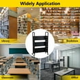 thumbnail image 6 of Library Cart, 35x18x49 W-Shaped Rolling Book Cart with 4 Inch Lockable Wheels for Libraries, Offices, Home Shelves, and Schools, 6 of 8