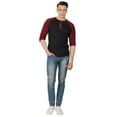 thumbnail image 4 of H2H Mens Casual Slim Fit Raglan 3/4 Sleeve Henley T-Shirts(CMTTS0174), 4 of 5