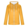thumbnail image 4 of Mrmaere Men's Hooded Zip-Up Jacket Lined Adjustable Drawstring Warm Outerwear for Daily & Leisure Wear Yellow L, 4 of 5
