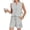 Light Gray, variant on Stichou Women's Two Piece Sets Linen 2026 Summer Sleeveless V Neck Pleated Shorts Set Matching Sets Women Clothing Light Blue XL