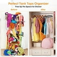 thumbnail image 2 of HEJULIK Tank Top Hanger with Premium Wood, 24 Large Capacity, Space Saving,360° Rotating, Foldable Metal Hooks, Camisole, Bathing Suits, Bras, 2 of 7