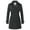 Dark Grey, variant on Women's Classic Double Breasted Pea Coat Winter Mid-Long Slim Trench Coat with Belt Dark Grey X-Large