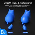 thumbnail image 4 of Filamento para impresora 3D AMOLEN mate PLA de 1,75 mm, paquete de 4 kg, 4 of 7