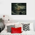thumbnail image 5 of EastSmooth Underwater Thunderstorms Thunderstorm Nights Thunder Art Lighthouse Paintings Wooden Boats in Thunde Canvas Poster Wall Art Decor Print Picture Paintings for Living Room Bedroom Decoration, 5 of 5