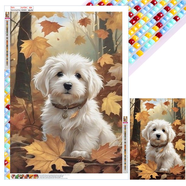 GS3825 Resina Diamante Cuadrado Serie Animal Cachorro Diamante 50*70CM