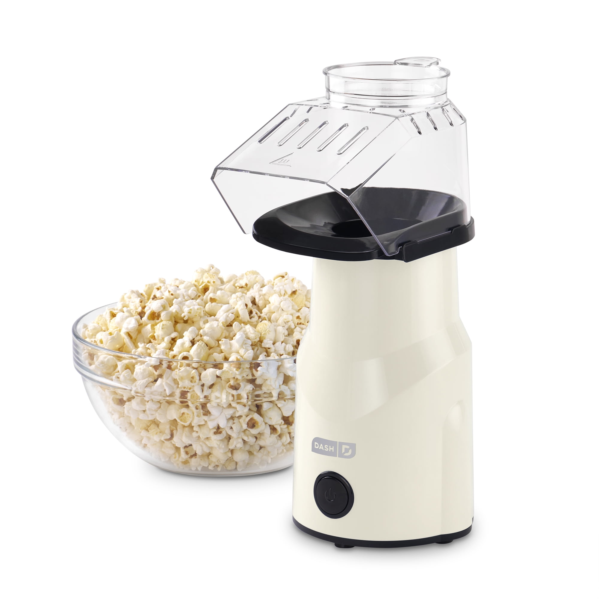 Dash 2.5qt Hot Air Fresh Popcorn Popper with Butter Melting Tray, Compact, 10 Cups, Cream