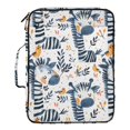 thumbnail image 2 of Haosy Accordion File Organizer Zipper Binder 500 Sheet 6-Tab Expanding File Folder Multi-Pocket 1.2 Inch 3 Ring Zebra Leaf Birds, 2 of 7