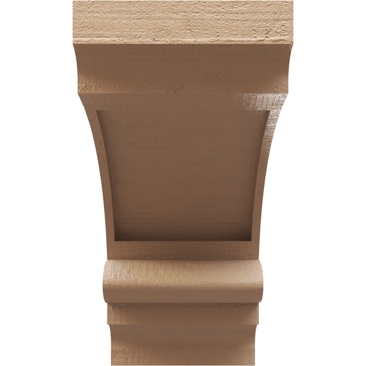 7"W x 21"D x 14"H Classic Diane Rough Cedar Woodgrain TimberThane Corbel, Primed Tan