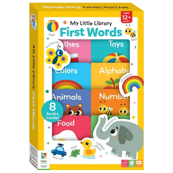 Building Block My Little Library: First Words Board Book Set for Ages 0-4