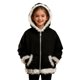 thumbnail image 2 of Sudadera con capucha y cremallera de manga larga para niñas y niños, informal, con bolsillo y color liso, de poliéster, 2 of 8