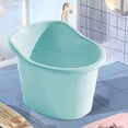 thumbnail image 1 of Cubo de baño para bebés, bañera para niños, base antideslizante, cómodo asiento de baño para sentarse y sumergirse, para niños de 5 a 8 años Verde, 1 of 8