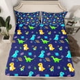 thumbnail image 2 of Castle Fairy Kids Teens Cartoon Dinosaur Queen Sheet Sets,Cute Universe Planet Bed Set, 2 of 7