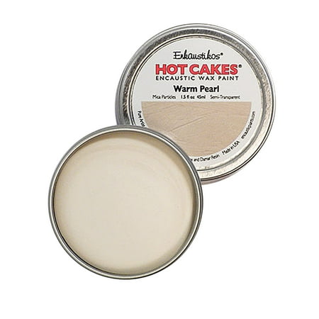 UPC: 0813043011601 | Enkaustikos Hot Cake Encaustic Wax Paint  1.5 oz. Tin  Warm Pearl