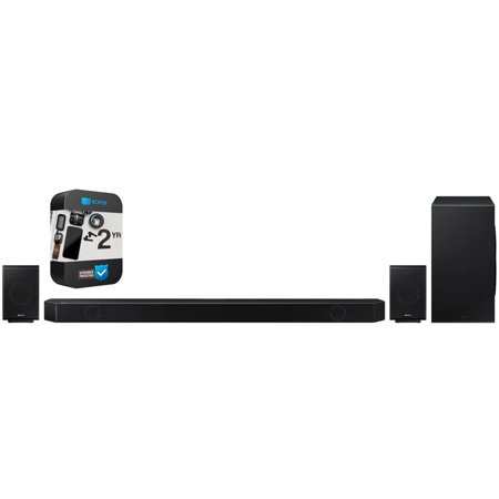 Restored Samsung HW-Q990B/ZA 11.1.4ch Soundbar with Wireless Dolby Atmos/Dts:x and Rear Speakers 2022 Bundle with 2 YR CPS Enhanced Protection Pack (Refurbished)