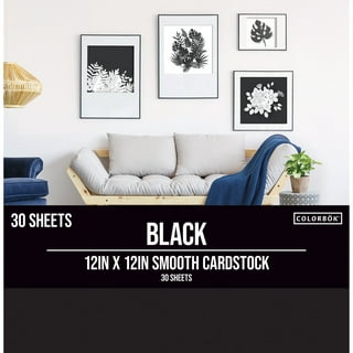 Tonic Studios 12 x 12 Jet Black Textured 5 Sheet 80lb Cardstock
