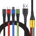 thumbnail image 2 of El cable de datos de uno a cuatro es adecuado para Android 2 Cable de carga rápida multicabezal 4 en 1 tipo C de Apple, 2 of 5