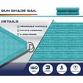 thumbnail image 3 of x 13' x 17.7' Sun Shade Sail Right Triangle Outdoor Canopy Cover UV Block for Backyard Porch Pergola Deck Garden Patio (Turquoise), 3 of 8