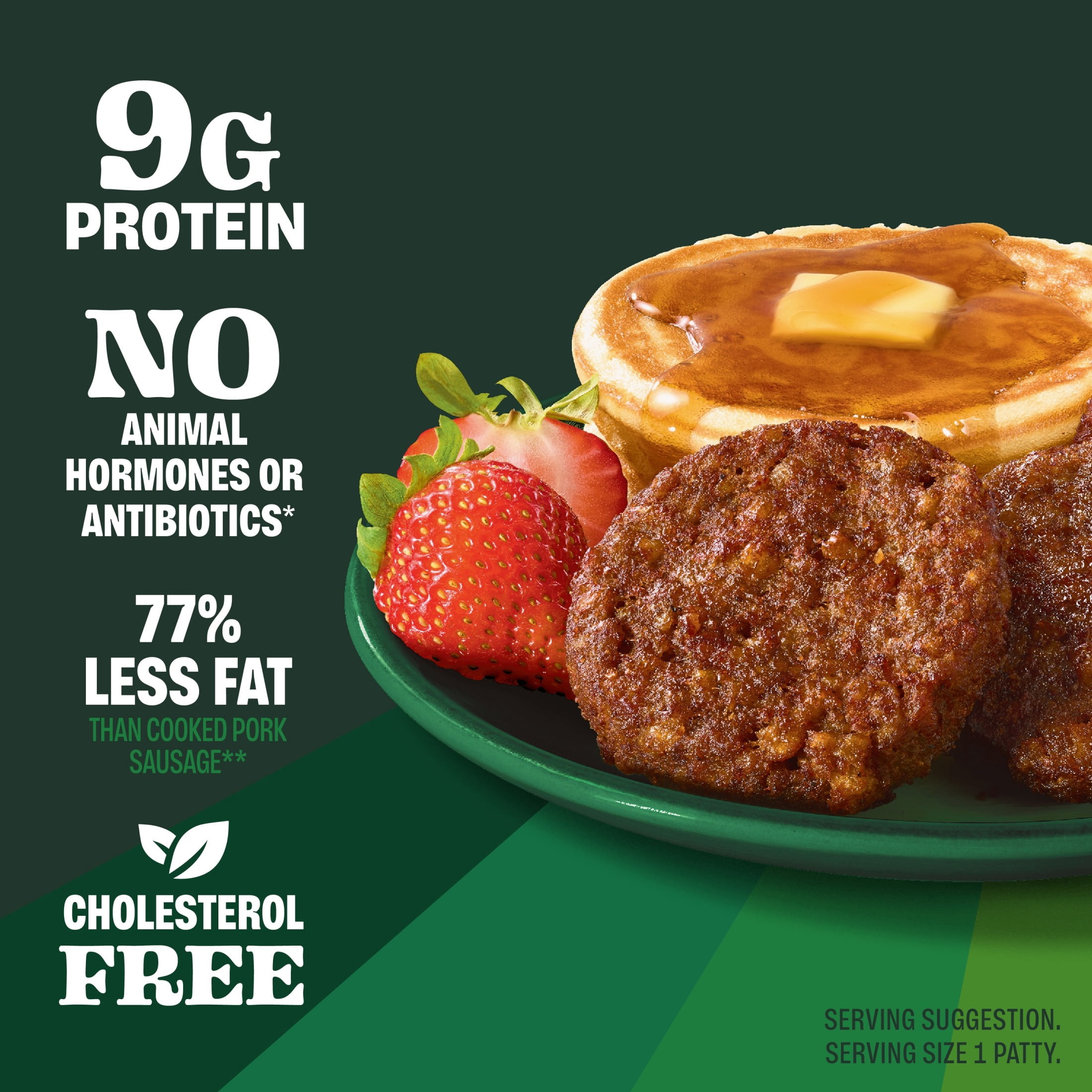 MorningStar Farms Veggie Breakfast Maple Flavored Plant Based Sausage Patties, Vegan Sausage, 8 oz, 6 Count Bag