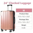 thumbnail image 6 of Carry on Luggage 24 inch, ABS+PC Lightweight 65L Capacity Hardshell Suitcase with TSA Lock & Wheels for Travel Trip, 6 of 8