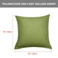 thumbnail image 4 of Unique Bargains 2 Pack Cotton Linen Throw Pillow Covers 18" x 18" Green, 4 of 8