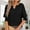 Black, variant on Women's Plus Casual Easter Shirts Women's Tops Plus Size Womens Crew V Neck 3/4 Sleeve Tops Loose fit Shirts Casual Solid Basic Tees Shirt Blouses Womens Tops Trendy Long Sleeve