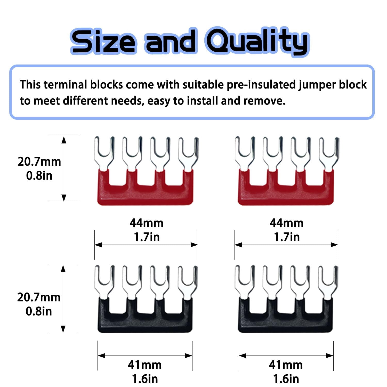 4 sets 4 position 60025 terminal block grounding circuit dual row bus bar line screw terminal block kit with cover, 600 pre-insulated terminal strip 004-2504