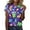 A-Sky Blue121, variant on Jamsmile Women T-Shirts Casual Summer Round Neck Short Sleeve Multicolor Letters Print T Shirts Tops Crew Neck Tunic Tee Shirts