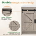 thumbnail image 4 of Merluxy 61" Farmhouse Double Bathroom Vanity with Sink Combo, Dual Basin Bathroom Storage Cabinet, Large Double Bath Vanity Sink Set, Light Grey, 4 of 10