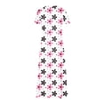 thumbnail image 5 of SMihono Robes Bohèmes d'Été pour Femmes Grande Taille Mode d'Été Imprimée à Manches Courtes Col Rond Robe à Bretelles à Enfiler, 5 of 5