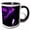 Black/White, variant on 3drose, Eternal Purple Flame, 11oz Mug