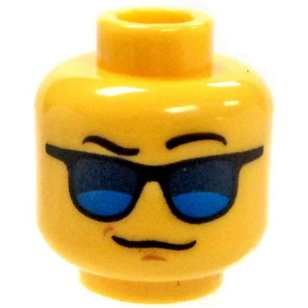 LEGO Minifigure Parts Yellow Male with Blue and Black Sunglasses & Arched Eyebrow Minifigure (Best Way To Arch Eyebrows)