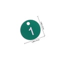 thumbnail image 2 of LOLIPPYY 100pcs number tags Green PVC Circular Key Organization for Dorm Keys Saunas, 2 of 8