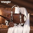 thumbnail image 6 of Wrangler 3Pcs Doctor Bag Sets for Women Top-Handle Satchel Bag with Cell Phone Handbags & Coin Purse, Cow Print-Brown, 6 of 7